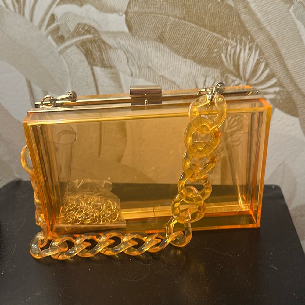 Clear, acrylic orange bag